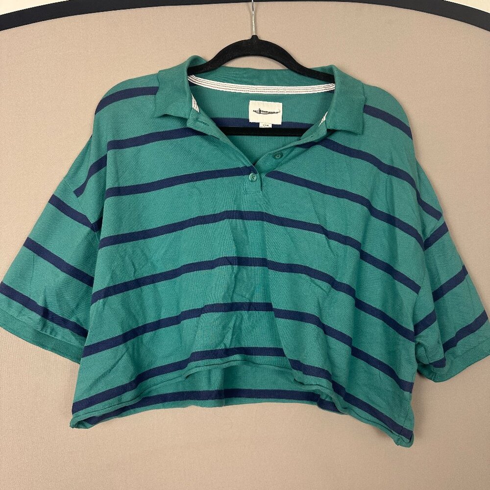 American Eagle Cropped Polo Tee
